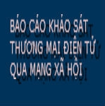 Báo cáo khảo sát thương mại điện tử qua mạng xã hội